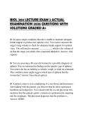 BIOL 204 LECTURE EXAM 2 ACTUAL EXAMINATION 2026 QUESTIONS WITH SOLUTIONS GRADED A&plus;