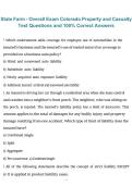 State Farm &ndash; Colorado Property and Casualty Overall Exam &ndash; 2026&sol;2027 &vert; Test Questions with 100&percnt; Correct Answers