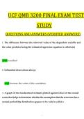 UCF QMB 3200 FINAL EXAM TEST QUESTIONS AND ANSWERS &lpar;VERIFIED ANSWERS&rpar;