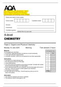 2025 AQA A-Level CHEMISTRY 7405&sol;2   Paper 2 Organic and Physical Chemistry   Question paper and Marking scheme Merged 