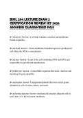 BIOL 204 LECTURE EXAM 2 CERTIFICATION REVIEW SET 2026 ANSWERS GUARANTEED PASS