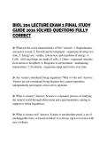 BIOL 204 LECTURE EXAM 2 FINAL STUDY GUIDE 2026 SOLVED QUESTIONS FULLY CORRECT