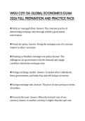 WGU C211 OA GLOBAL ECONOMICS EXAM 2026 FULL PREPARATION AND PRACTICE PACK