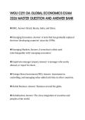 WGU C211 OA GLOBAL ECONOMICS EXAM 2026 MASTER QUESTION AND ANSWER BANK