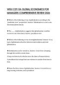 WGU C211 OA GLOBAL ECONOMICS FOR MANAGERS COMPREHENSIVE REVIEW 2026