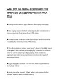 WGU C211 OA GLOBAL ECONOMICS FOR MANAGERS DETAILED PREPARATION PACK 2026