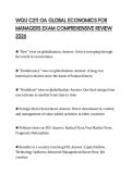 WGU C211 OA GLOBAL ECONOMICS FOR MANAGERS EXAM COMPREHENSIVE REVIEW 2026