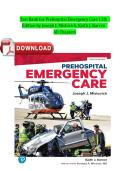 Test Bank for Prehospital Emergency Care 12th  Edition by Joseph J&period; Mistovich&comma; Keith J&period; Karren All Chapters