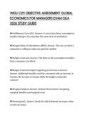 WGU C211 OBJECTIVE ASSESSMENT GLOBAL ECONOMICS FOR MANAGERS EXAM Q&A 2026 STUDY GUIDE