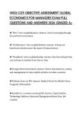 WGU C211 OBJECTIVE ASSESSMENT GLOBAL ECONOMICS FOR MANAGERS EXAM FULL QUESTIONS AND ANSWERS 2026 GRADED A&plus;