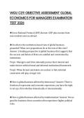 WGU C211 OBJECTIVE ASSESSMENT GLOBAL ECONOMICS FOR MANAGERS EXAMINATION TEST 2026