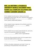 BIOL 235 MIDTERM 2 ATHABASCA UNIVERSITY BUNDLE DOCUMENT FINAL PAPER 2026 COMPLETE SOLUTIONS AND CORRECT ANSWERS GRADED A&plus;