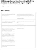 D101 Managerial and Cost Accounting &lpar;JSV1&rpar; Pre- Assessment&colon; Questions With Expert Insights