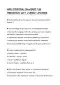 WGU C213 FINAL EXAM 2026 FULL PREPARATION WITH CORRECT ANSWERS