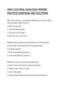 WGU C213 FINAL EXAM 2026 UPDATED PRACTICE QUESTIONS AND SOLUTIONS