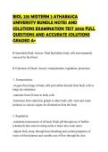 BIOL 235 MIDTERM 2 ATHABASCA UNIVERSITY BUNDLE NOTES AND SOLUTIONS EXAMINATION TEST 2026 FULL QUESTIONS AND ACCURATE SOLUTIONS GRADED A&plus;