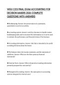 WGU C213 FINAL EXAM ACCOUNTING FOR DECISION MAKERS 2026 COMPLETE QUESTIONS WITH ANSWERS