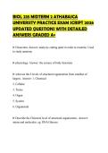 BIOL 235 MIDTERM 2 ATHABASCA UNIVERSITY PRACTICE EXAM SCRIPT 2026 UPDATED QUESTIONS WITH DETAILED ANSWERS GRADED A&plus;