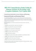 BIO 101 Comprehensive Study Guide for Human Anatomy & Physiology with Complete Solutions &vert; New Update 2026