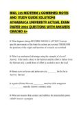 BIOL 235 MIDTERM 2 COMBINED NOTES AND STUDY GUIDE SOLUTIONS ATHABASCA UNIVERSITY ACTUAL EXAM PAPER 2026 QUESTIONS WITH ANSWERS GRADED A&plus;