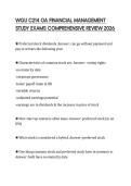 WGU C214 OA FINANCIAL MANAGEMENT STUDY EXAMS COMPREHENSIVE REVIEW 2026