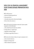 WGU C214 OA FINANCIAL MANAGEMENT STUDY EXAMS DETAILED PREPARATION PACK 2026