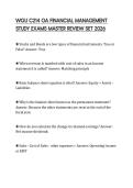WGU C214 OA FINANCIAL MANAGEMENT STUDY EXAMS MASTER REVIEW SET 2026