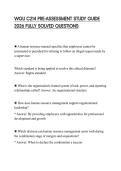 WGU C214 PRE-ASSESSMENT STUDY GUIDE 2026 FULLY SOLVED QUESTIONS