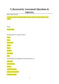 Cybersecurity Assessment Questions & Answers&period;