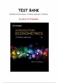 Test Bank for Introductory Econometrics&colon; A Modern Approach 7th Edition by Jeffrey Wooldridge &vert; Chapter 1-19 &vert;All Chapters