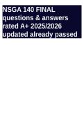 NSGA 140 FINAL questions & answers rated A&plus; 2025&sol;2026 updated already passed