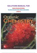 SOLUTIONS MANUAL FOR  Organic Chemistry 6th Edition By Janice Gorzynski Smith &lpar;Author&rpar; Latest Update  Graded A&plus;