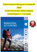 Solution Manual For Managerial Accounting 8th Edition By John Wild&comma; Ken Shaw&comma; Barbara Chiappetta