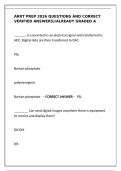 ARRT Prep 2026 Questions & Correct Verified Answers &ndash; Already Graded A