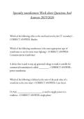Specialty transformers Work sheet Questions And Answers 2025&sol;2026