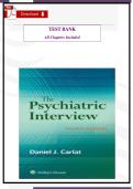 The Psychiatric Interview 4th Edition Carlat Test Bank &vert; Psychiatric Nursing Exam Practice&comma; Study Guide&comma; and Clinical Review