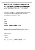 ARRT Radiologic Technology Exam Review&colon; 100&percnt; Verified Questions & Answers