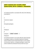ARRT radiology exams Prep questions with correct answers