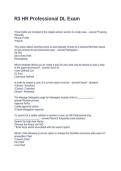 R3 HR Professional DL Exam Questions and Answers