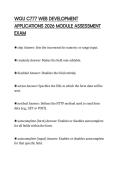 WGU C777 WEB DEVELOPMENT APPLICATIONS 2026 MODULE ASSESSMENT EXAM