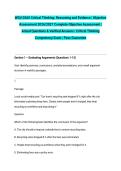 WGU D265 Critical Thinking&colon; Reasoning and Evidence &vert; Objective Assessment 2026&sol;2027 Complete Objective Assessment &vert; Actual Questions & Verified Answers &vert; Critical Thinking Competency Exam &vert; Pass Guarantee