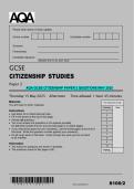 AQA GCSE CITIZENSHIP PAPER 2 QUESTIONS MAY 2025