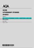  AQA GCSE CITIZENSHIP PAPER 2 QUESTIONS JUNE 2025