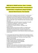 NRNP 6665-01 PMHNP Final Exam &vert; Week 11 Solutions 2026&sol;2027 Complete Final Examination &vert; Actual Questions & Verified Solutions &vert; Comprehensive Lifespan Psychiatry &vert; Advanced Clinical Scenarios &vert; Pass Guarantee