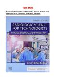 Test Bank for Radiologic Science for Technologists&colon; Physics&comma; Biology&comma; and Protection&comma; 12th Edition by Stewart C&period; Bushong &ndash; Comprehensive and Fully Covered Content&period;