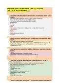 NURSING MED SURG MS EXAM 2 - JERSEY COLLEGE 100&percnt;VERIFIED
