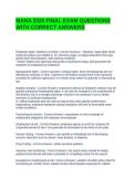 MANA 3320 FINAL EXAM QUESTIONS WITH CORRECT ANSWERS