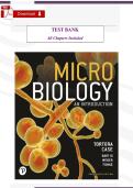 Microbiology&colon; An Introduction &lpar;13th Edition&comma; Tortora&comma; Funke & Case&rpar; &ndash; Verified Test Bank & Study Guide &lpar;All Chapters Included&rpar;