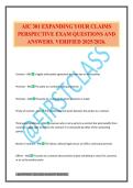 AIC 301 EXPANDING YOUR CLAIMS PERSPECTIVE EXAM QUESTIONS AND ANSWERS&period; VERIFIED 2025&sol;2026&period;