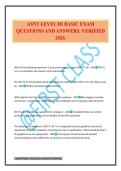 ASNT LEVEL III BASIC EXAM QUESTIONS AND ANSWERS&period; VERIFIED 2026&period;
